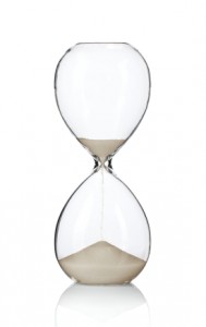 Hourglass, sandglass isolated on white background
