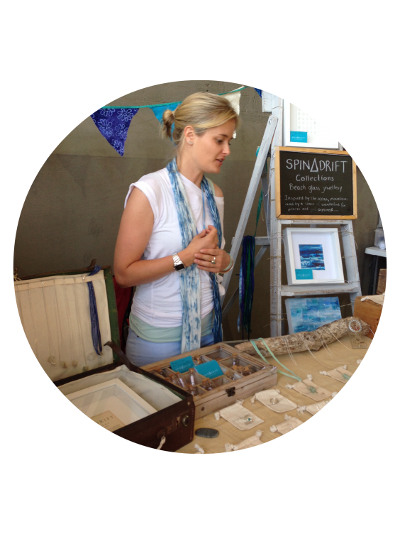 Natasha at her Spindrift Collections stall