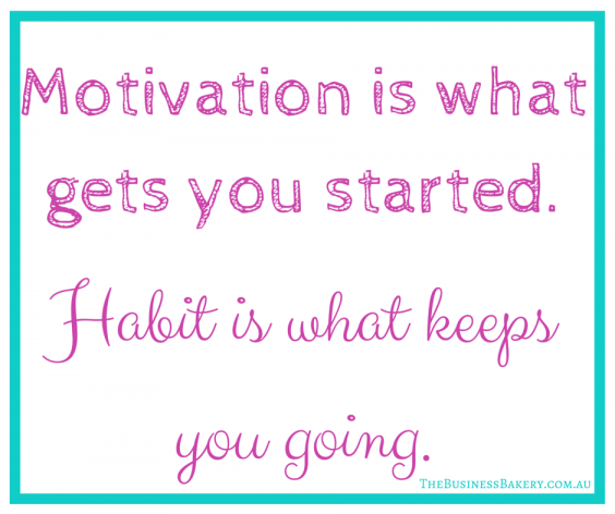 Motivation is what gets you started.