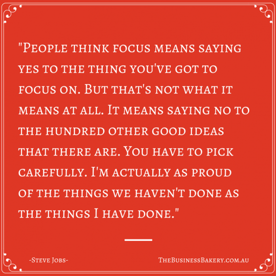 People think focus means saying yes to