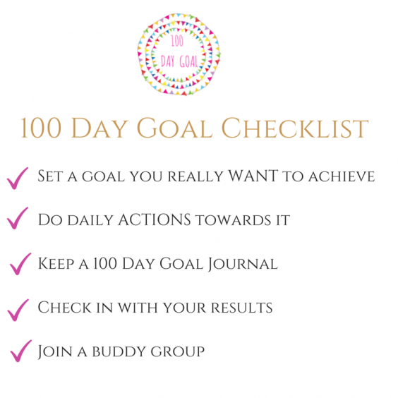 100 day goal checklist