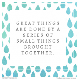 Great things are done by small things