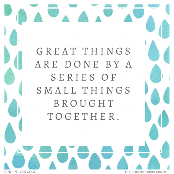 Great things are done by small things