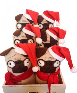 christmas pugs